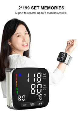 Monitor Tekanan Darah Pergelangan Tangan Digital Portabel Kesehatan Sphygmomanometer Akurat