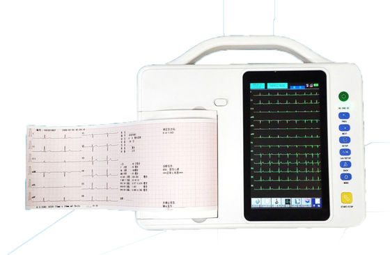 6 saluran Mesin EKG Elektrokardiografer Layar sentuh