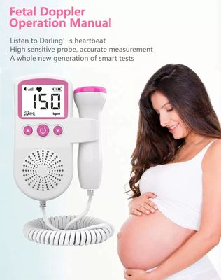 Portable Fetal Doppler Heart Monitor Baby Pocket Doppler Monitor Untuk Kehamilan