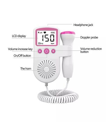 Wanita Hamil Ultrasound Baby Heart Detector Doppler Fetal Monitor
