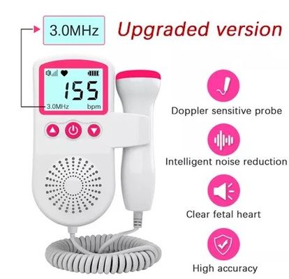 Portable Fetal Doppler Heart Monitor Baby Pocket Doppler Monitor Untuk Kehamilan