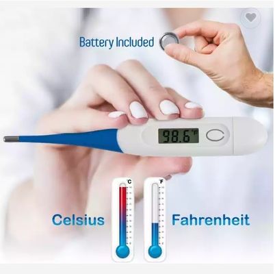 Layar LCD Tes Cepat 2 Detik Bayi Termometer Suhu Digital Listrik Plastik OEM