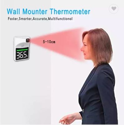 Non Contact LED Termometer Suhu Digital Wall Mounted Inframerah Dahi Tampilan Membaca Instan