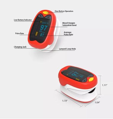 OLED Portabel Anak Anak Oksimeter Pulsa Neonatal Isi Ulang Oksimeter Pulsa Ujung Jari