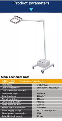 Lampu Operasi Shadoless Untuk Salon Kecantikan Klinik Dengan Lampu Bedah Plafon Dinding Berdiri