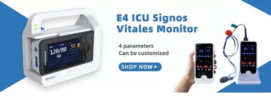E4 Portable NIBP Vitals Monitor Monitor Pasien Multi Parameter Untuk Samping Tempat Tidur Rumah Sakit