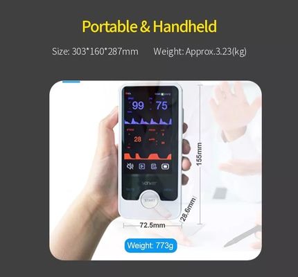E4 Portable NIBP Vitals Monitor Monitor Pasien Multi Parameter Untuk Samping Tempat Tidur Rumah Sakit