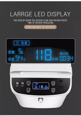5L 93% Medical Home Respironics Oxyge Concentrator Dengan Alarm Kemurnian Warna Putih