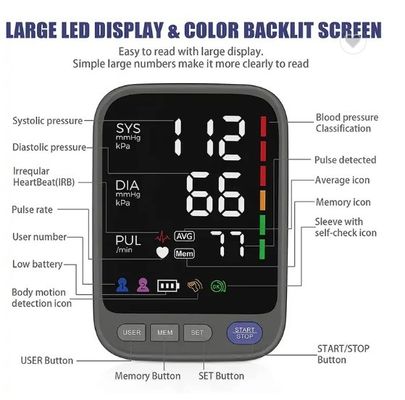 CE ISO Automatic Check Ambulatory Digital Blood Pressure Monitor Arm Style