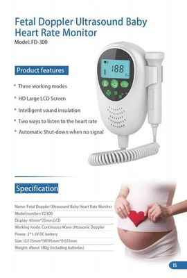 Detektor Detak Jantung Bayi Ibu Hamil Memantau Safe Fetal Doppler